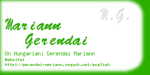 mariann gerendai business card